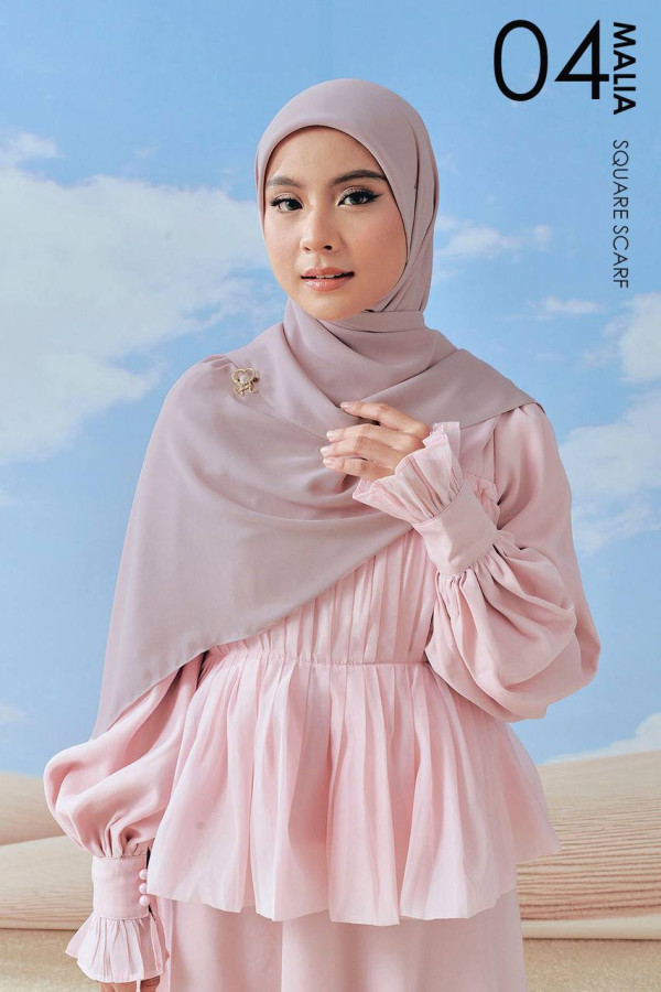 Malia Basic Square Scarf - 04 Misty Rose