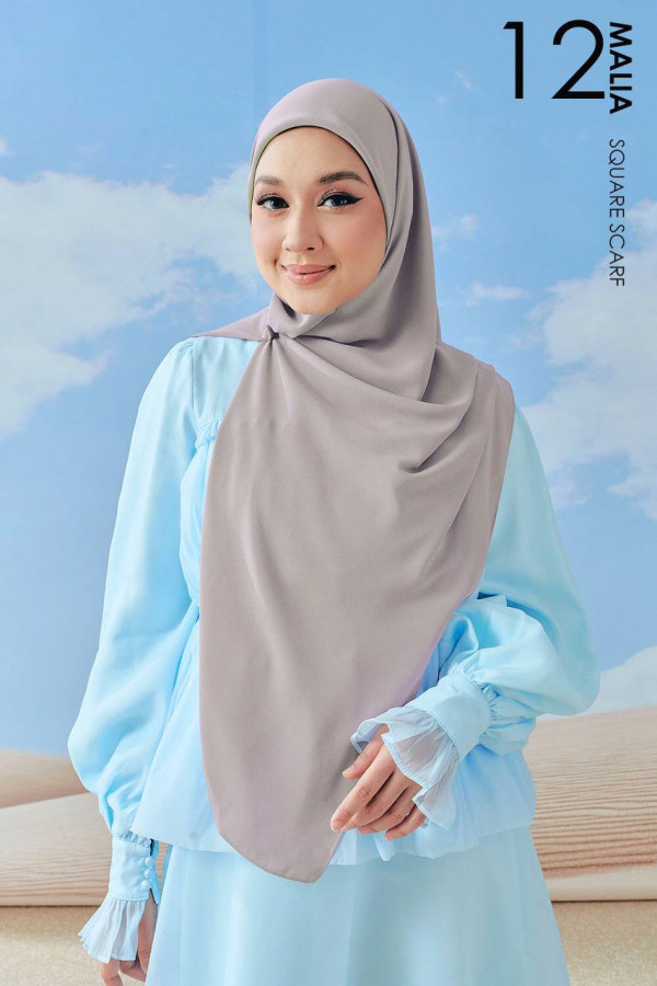 Malia Basic Square Scarf - 12 Grey Haze