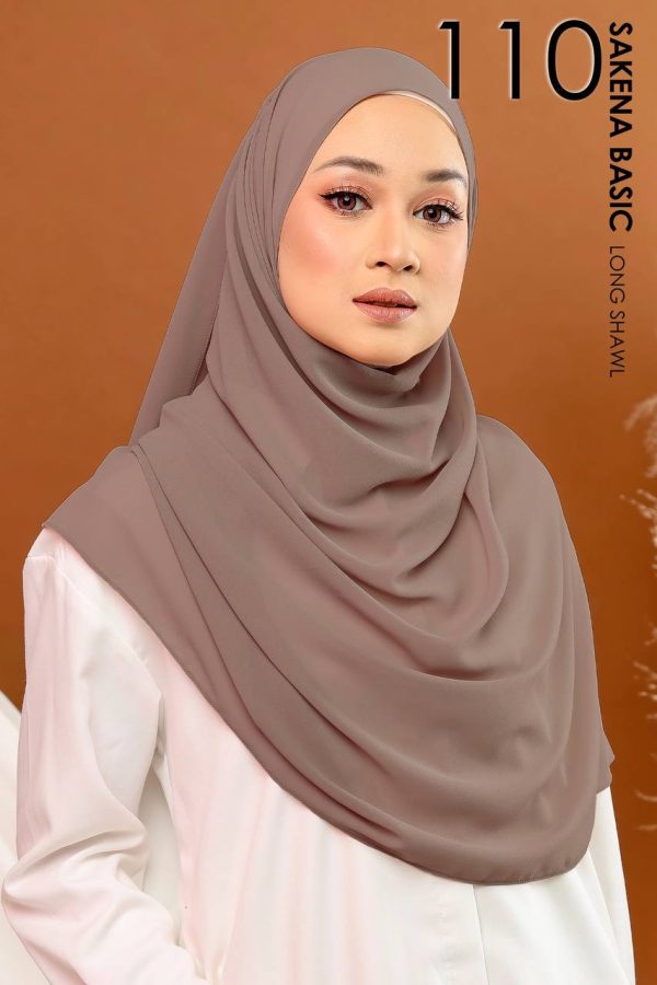 SAKENA BASIC LONG SHAWL - 110 MOCHA