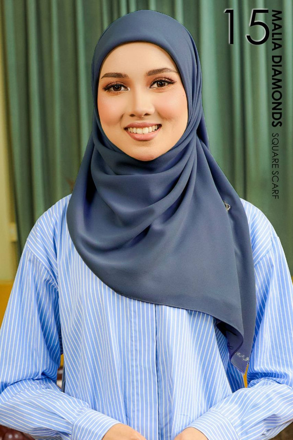 MALIA DIAMONDS SQUARE - 15 DEEP SLATE GRAY