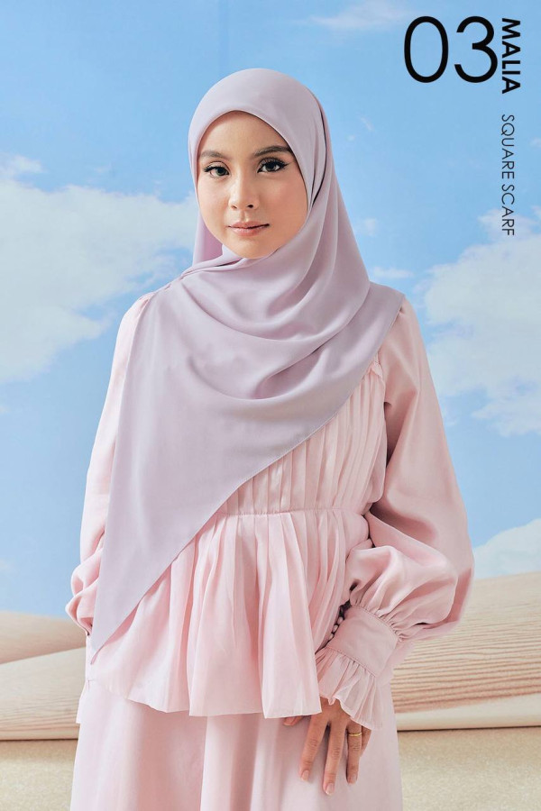 Malia Basic Square Scarf - 03 Pale Lilac