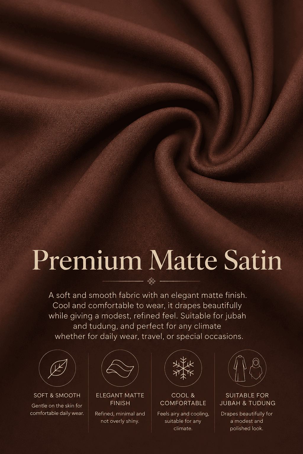ZAHRA JUBAH - 01 CHOCOLATE BROWN - Image 8