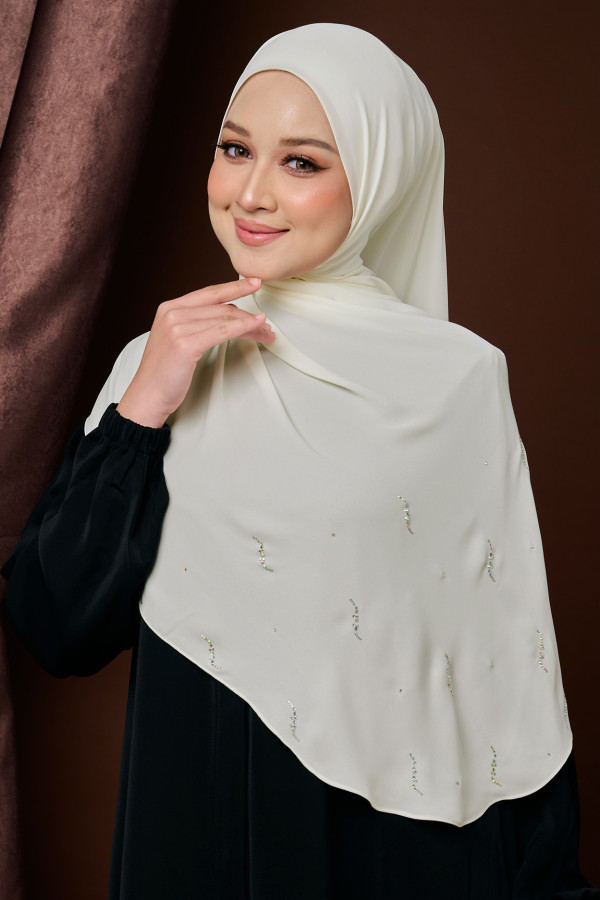MALIA LUXE SHAWL - 01 SOFT IVORY