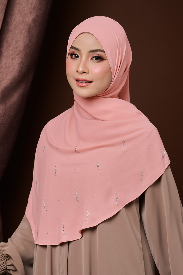 MALIA LUXE SHAWL - 10 PEACH SALMON