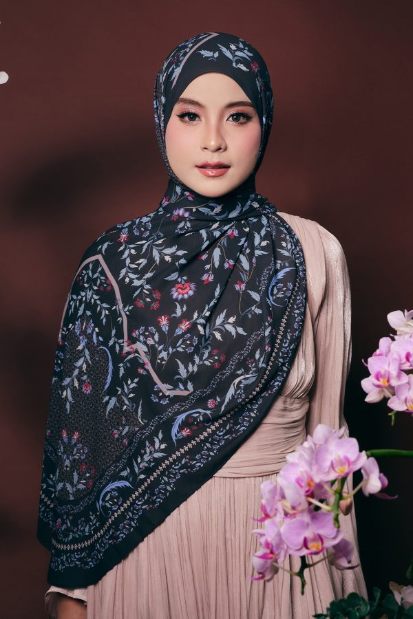 DURRA ERIELLE SHAWL- 01 BLACK